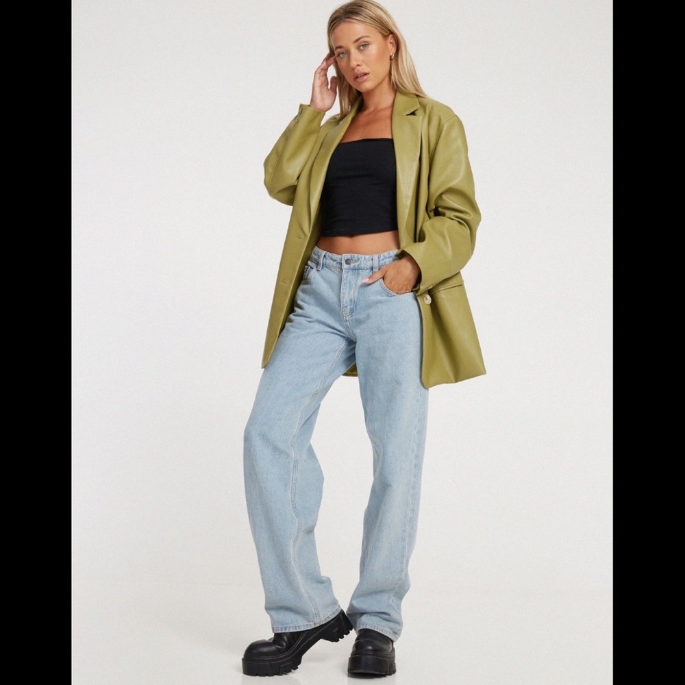 Oversized Faux Leather Jacket